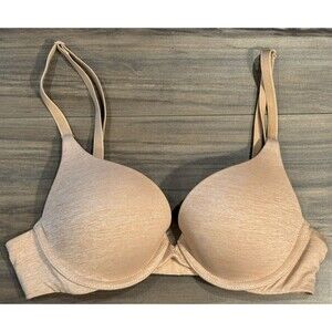 Victoria's Secret Bra Women’s 32A Beige Heather Padded Perfect Coverage